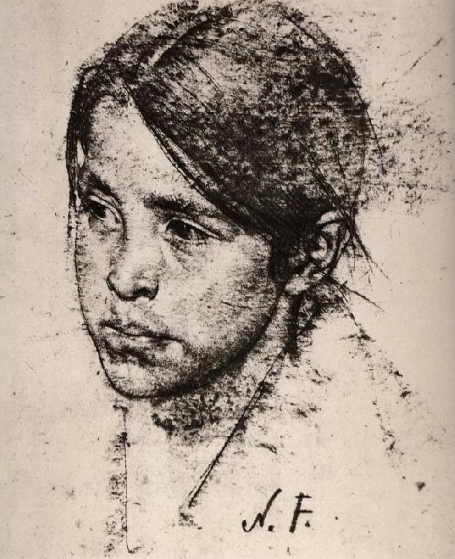 Nikolay Fechin Head portrait Girl